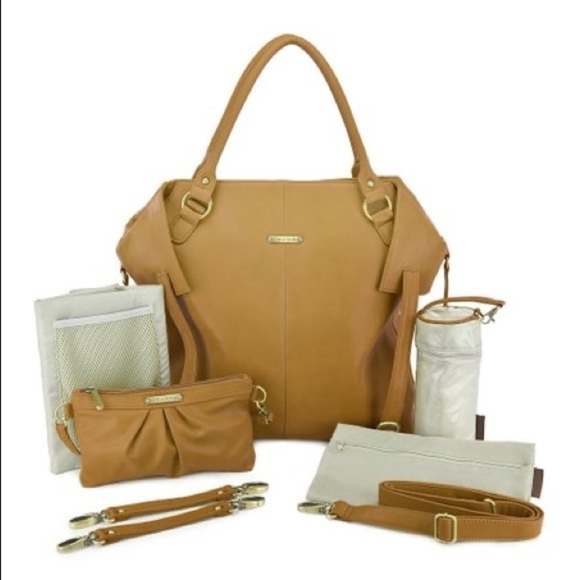 Timi & Leslie Charlie Diaper Bag, Beige - Picture 2 of 16